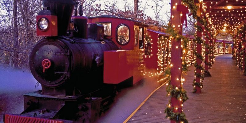 Old Time Country Christmas Silver Dollar City Frisco Train Christmas Lights